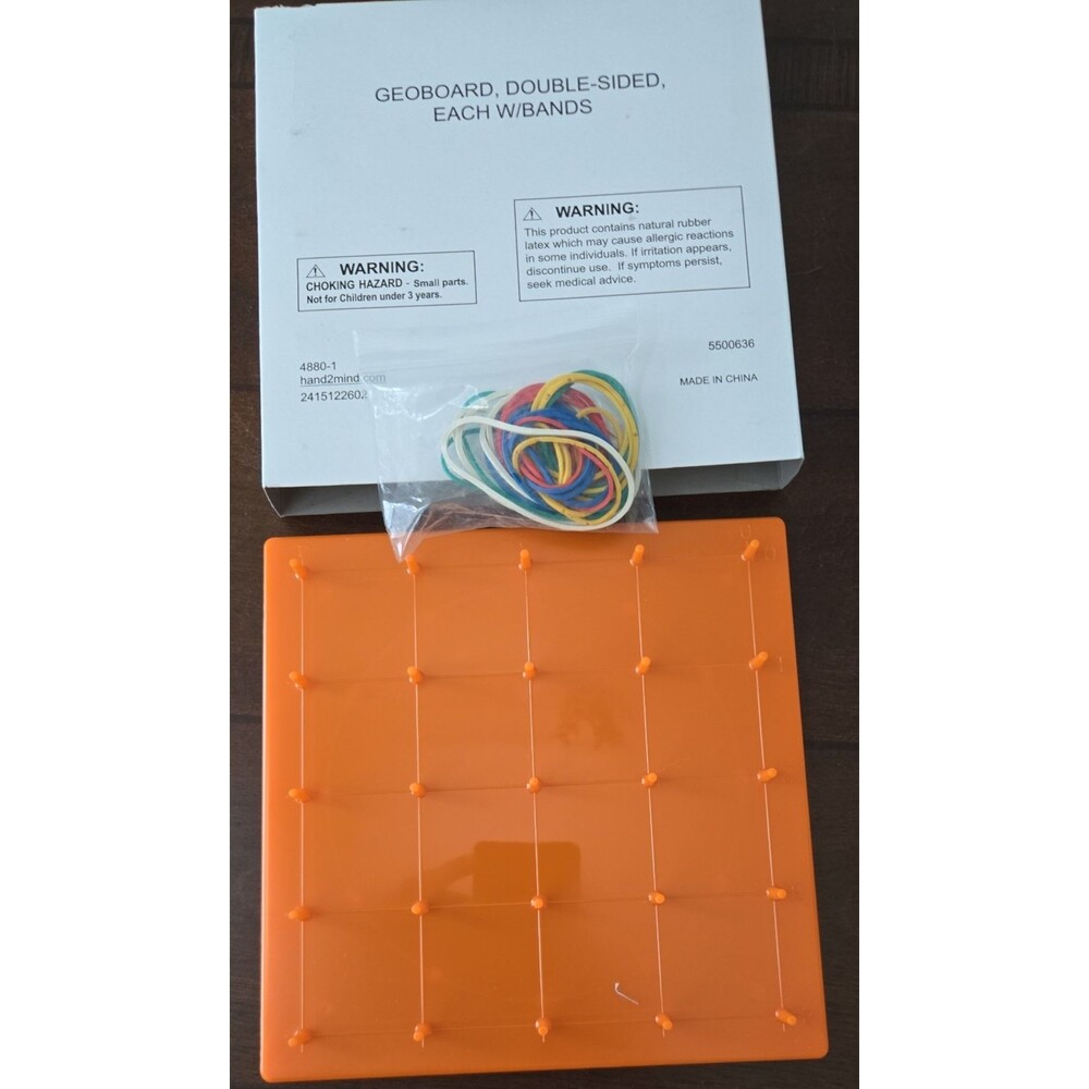 ETA Cuisenaire Double Sided Geoboard With Bands ETA 4880-1 NIB  Lot of 3